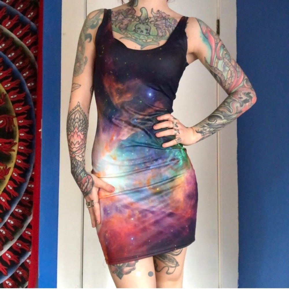 Black milk galaxy dress